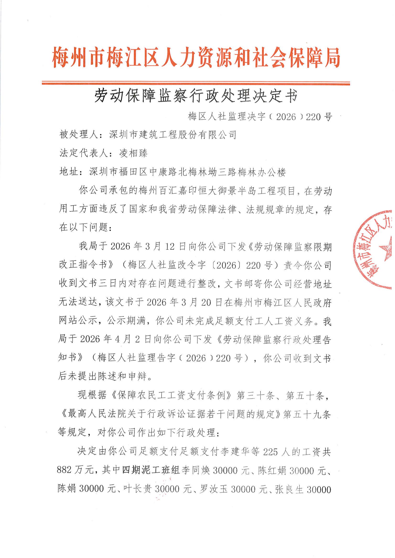 劳动保障监察行政处理决定书（梅区人社监理决字〔2026〕220号）_00.jpg