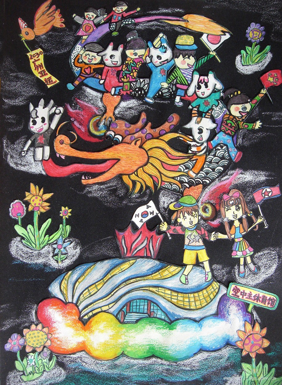 小学生体现爱国的美术作品图片 小学生爱国绘画作品 ...