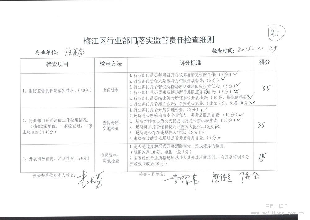 梅江区旅游局 - 督导通报- 【10月份】梅江区消